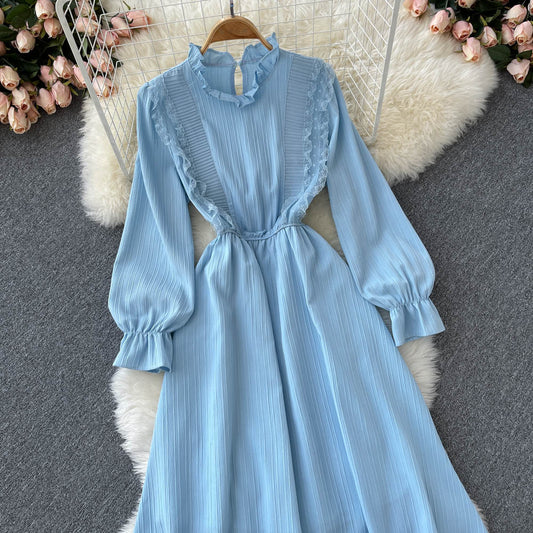 Cute A Line Long Sleeve Dress Fashion Dress 10776