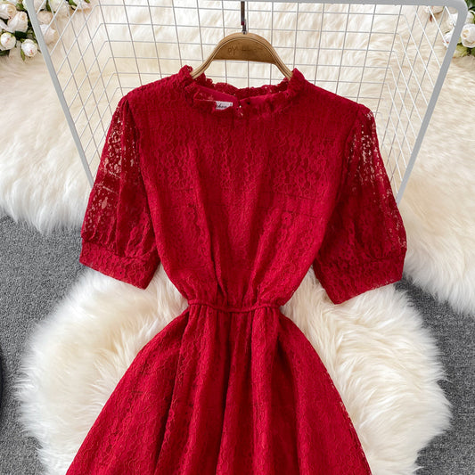 Cute Lace Short Dress A Line Fashion Dress 10758