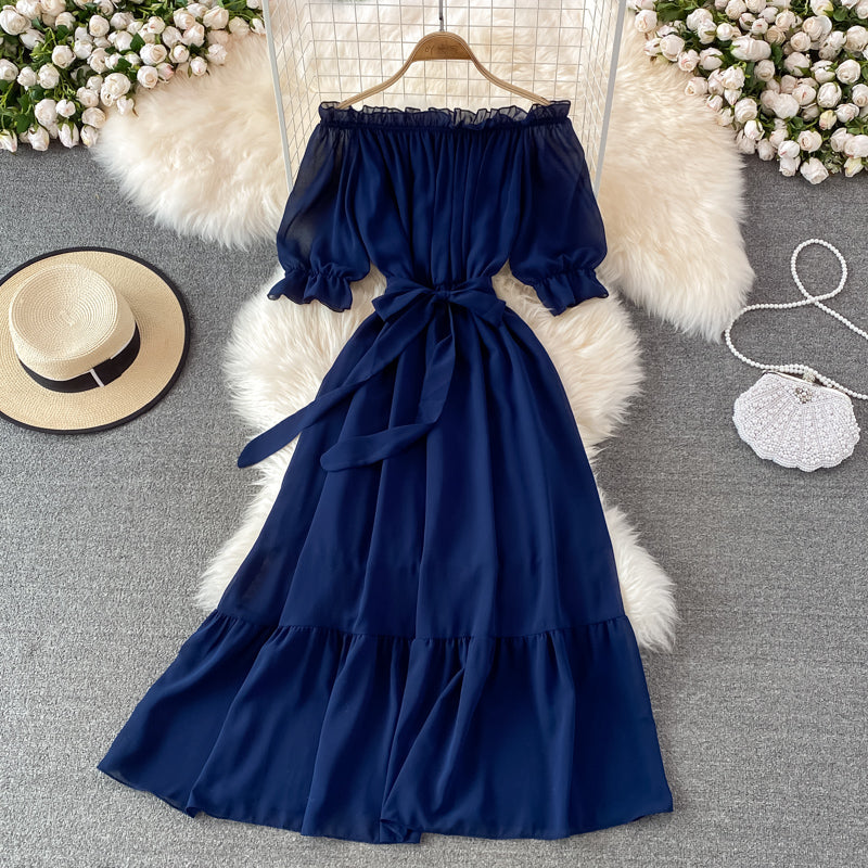 Simple Chiffon Short A Line Dress Fashion Dress 10837