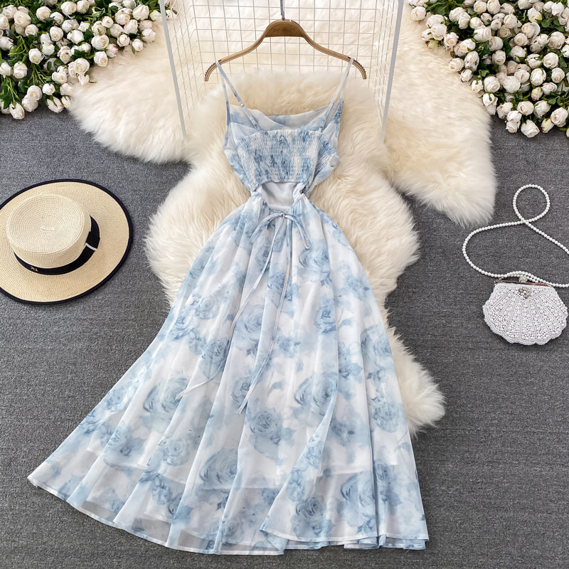 Cute A Line Floral Dress Fashion Dress 10759