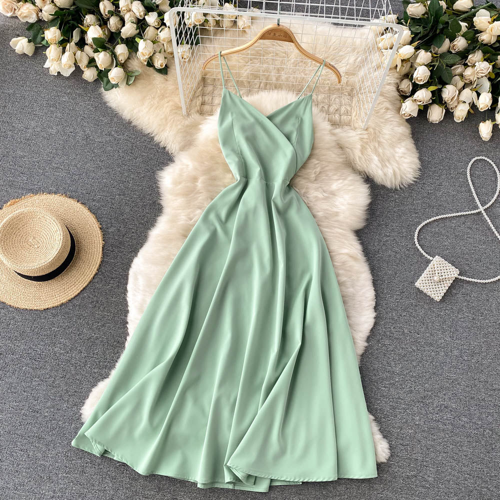 Cute V Neck Short A Line Dress Fashion Dress 10826