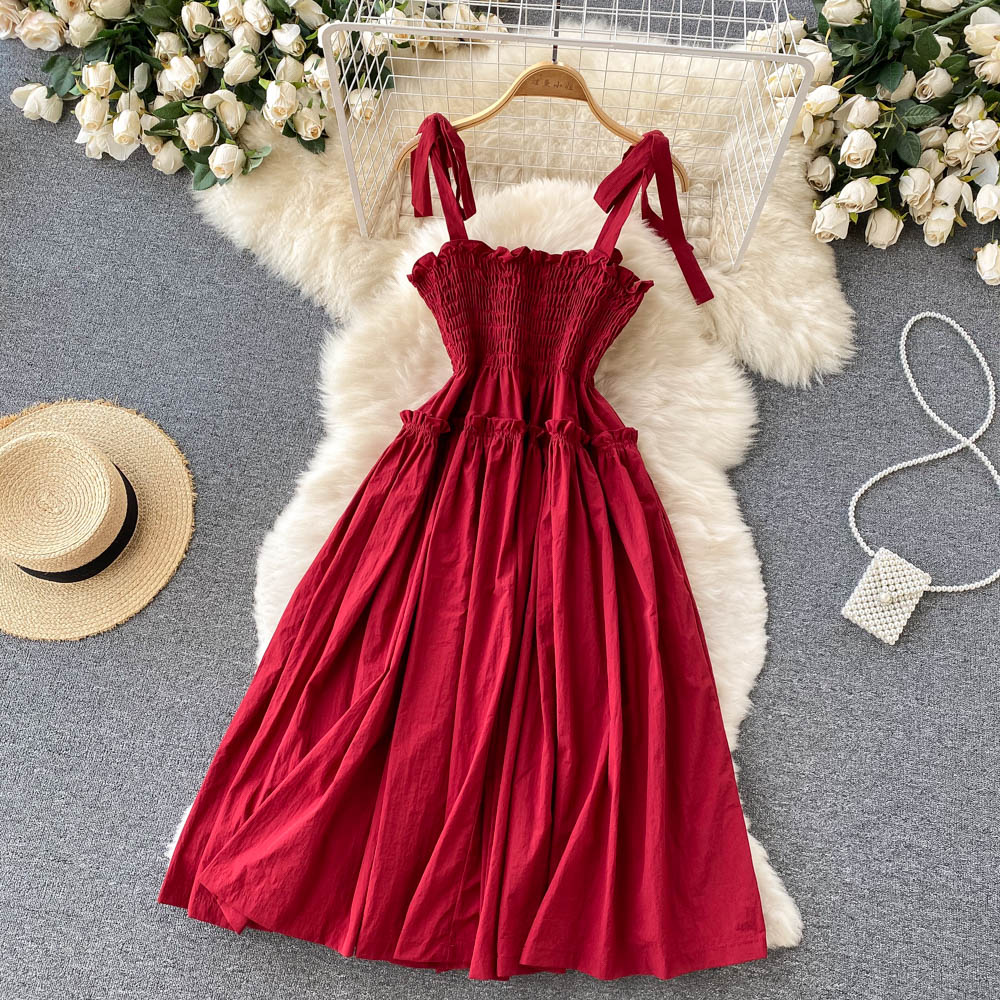 Red A Line Short Dress Fashion Girl Dress 10818