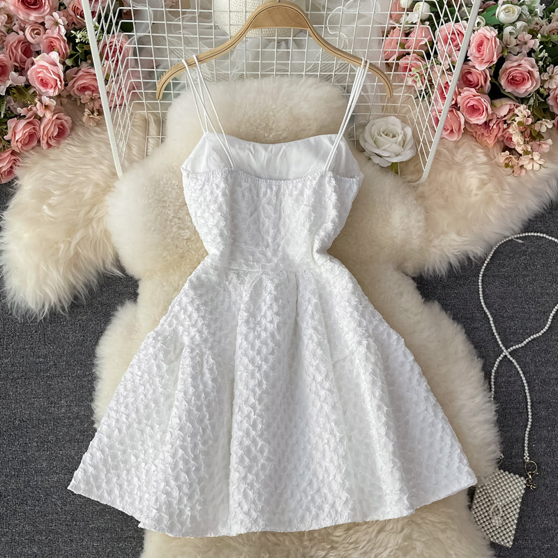 White A Line Short Dress Fashion Dress 10734