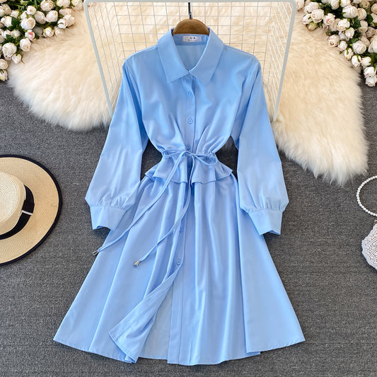 Cute A Line Shirt Dress Fashion Girl Dress 10705