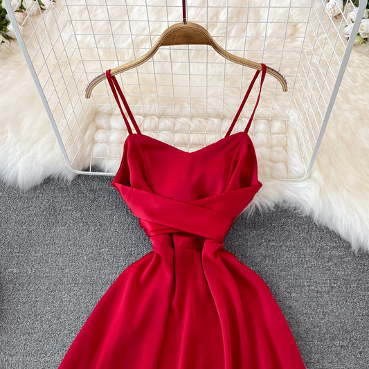 Cute Satin Short Dress A Line Fashion Dress 10716
