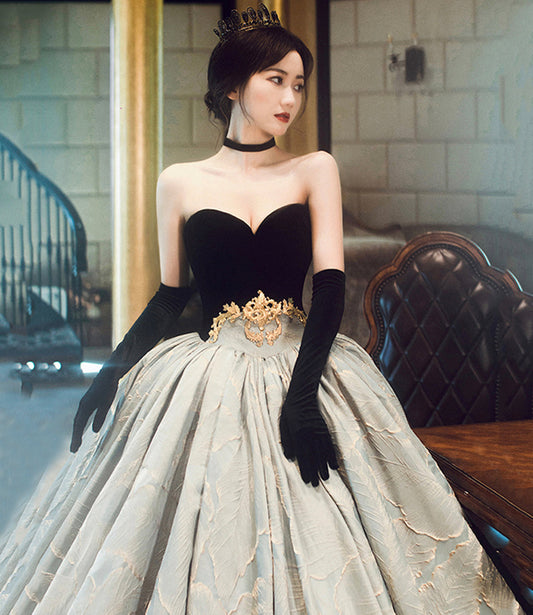 Amazing satin long ball gown dress formal dress 10471