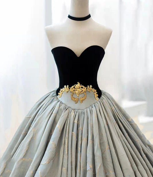 Amazing strapless lace long prom dress formal gown 10202