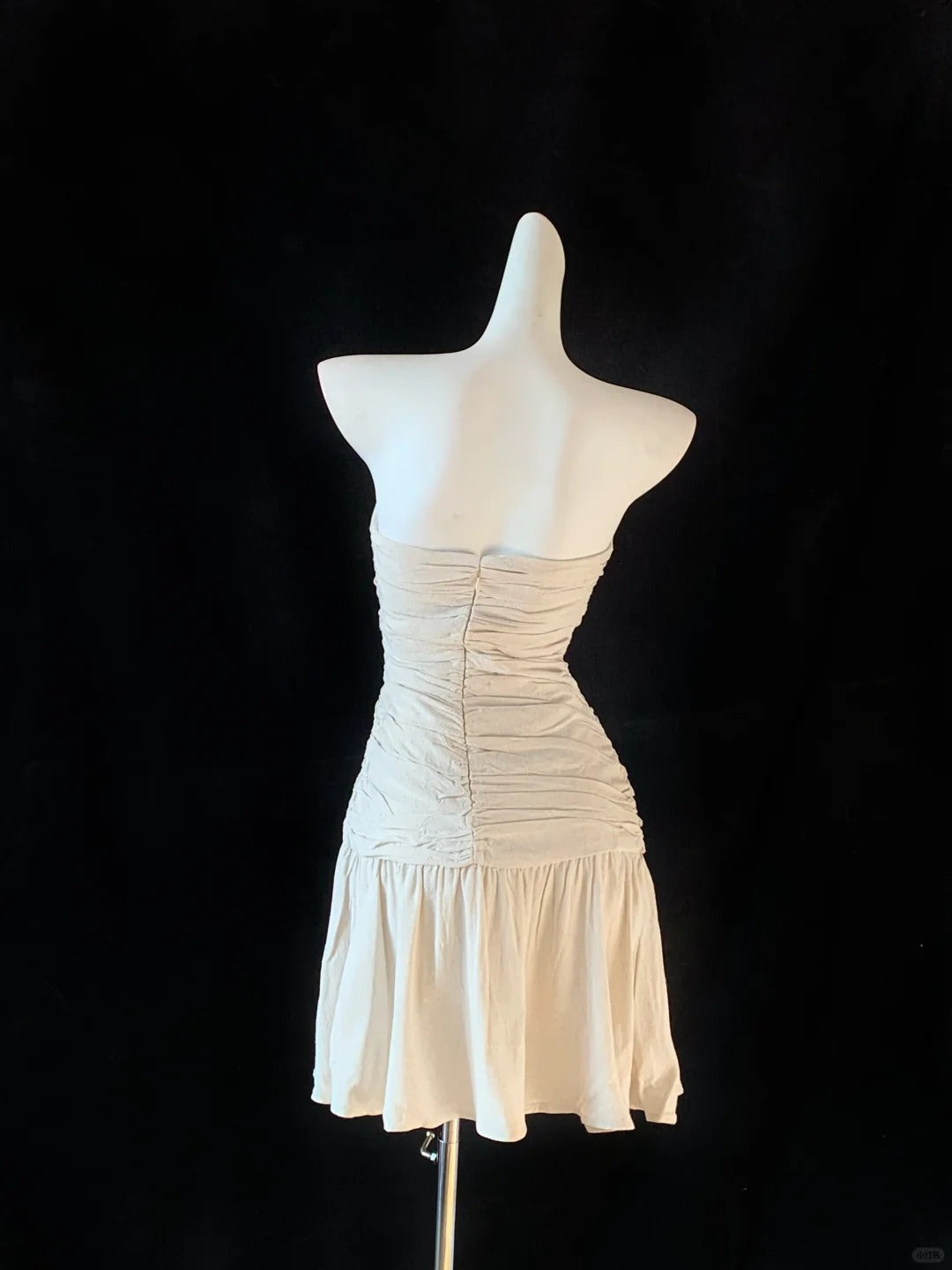White Fashion Linen cotton Elegant Cute Tube Dress 11284
