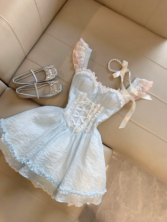 Pretty A Line Sweetheart Satin Lace Short Homecoming Dress,Summer 17th Birthday Dress GG4117