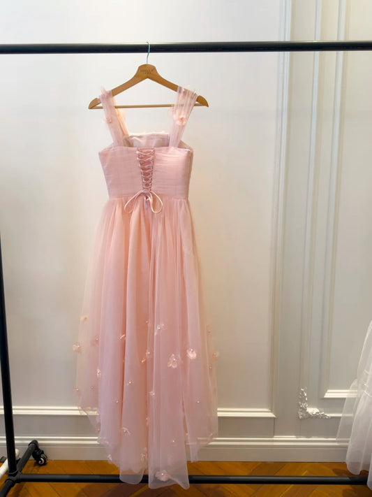 Adorable Pink Homecoming Dress Beads Appliques Birthday Dress GG5922