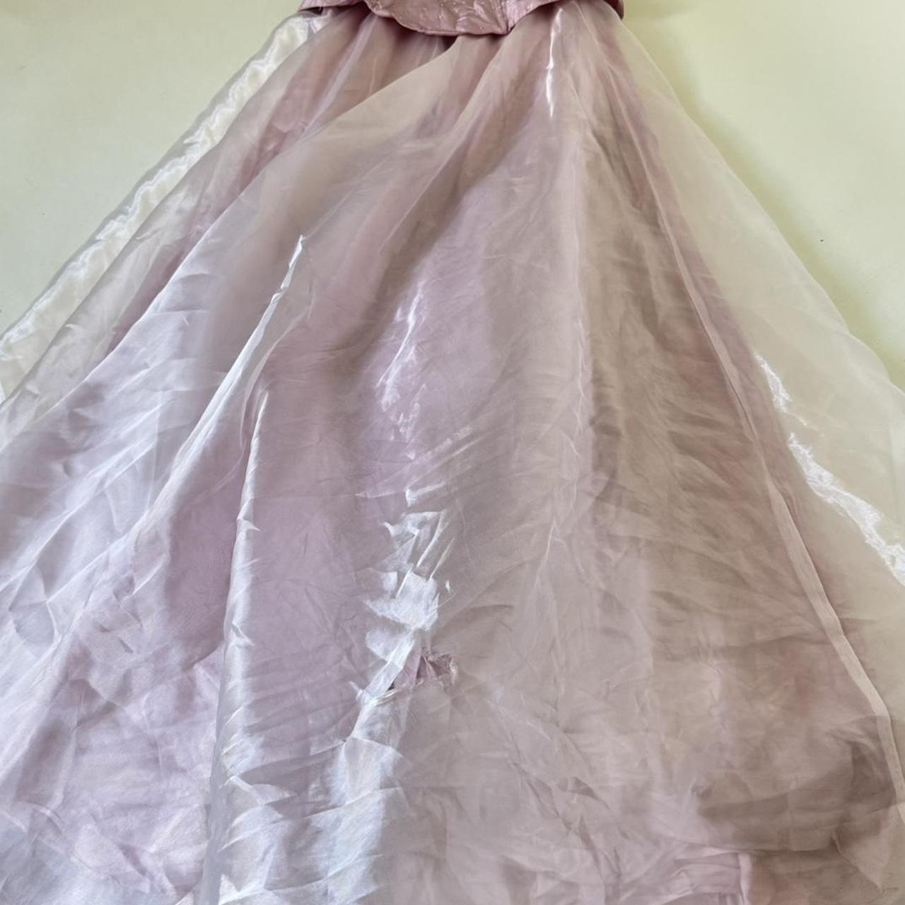 Pink Glitter Bustier Beaded Long Tulle Satin Ball Gown Evening Dress gh4592