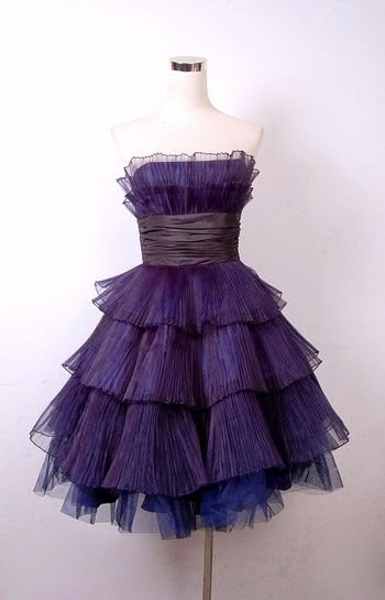 Stunning Homecoming Dress A Line Purple Strapless Tulle Pleated Cocktail Dress Short Birthday Party Dress P4946