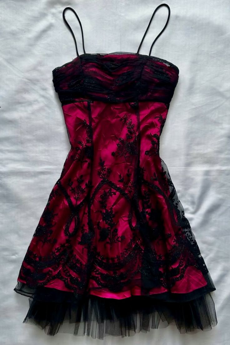 Stunning Homecoming Dress Red Spaghetti Straps Tulle Cocktail Dress Short Birthday Party Dress P4977