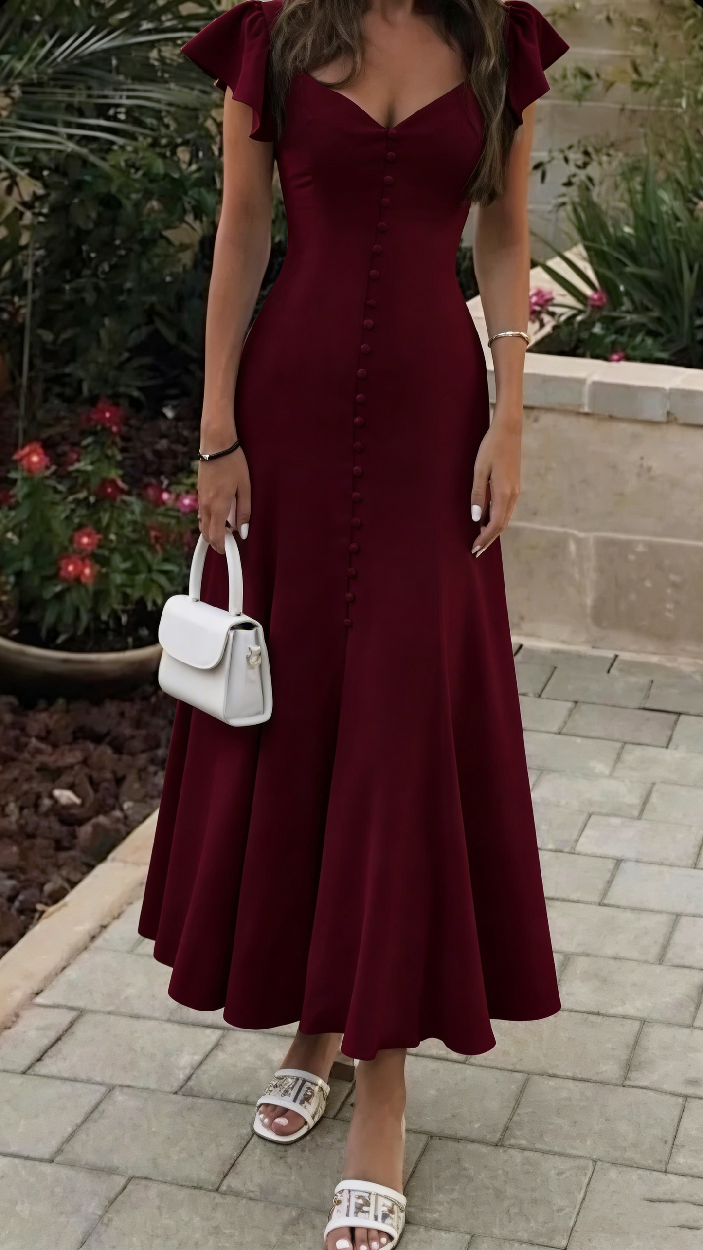 A line Sleeveless Light Sky Blue Ankle Length Prom Dress P990
