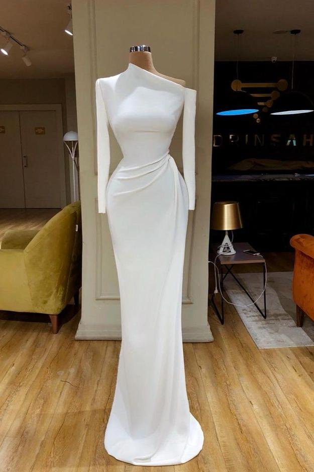 Mermaid Long Sleeves Prom Dress gh703