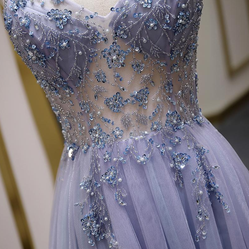 Sexy Luxury Beads A Line Long Prom Dress gh2309
