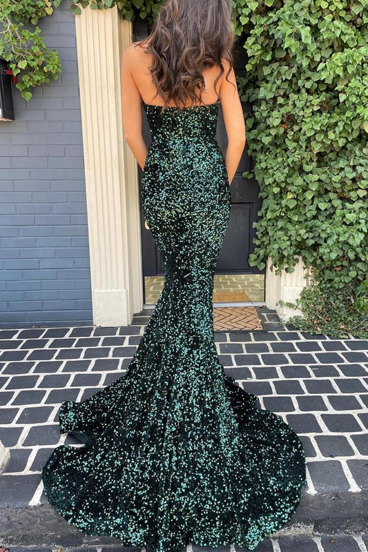 Mermaid Fuchsia Sequins Long Formal Dress gh2242