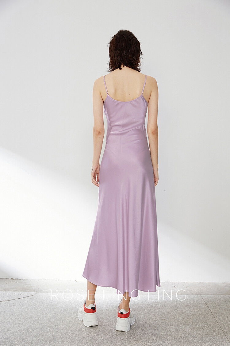 Straps Dark Green Tea Length Dress