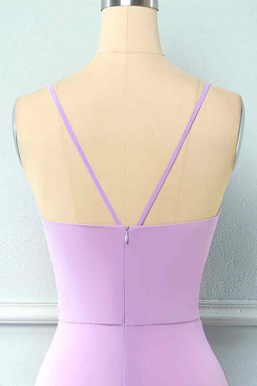 A-line Chiffon Crepe Long Bridesmaid Dress
