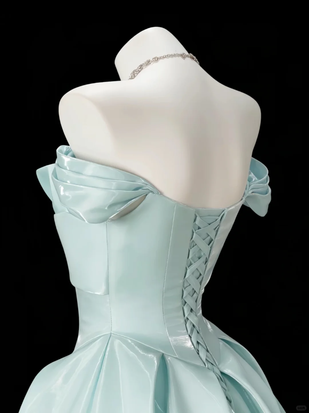 Mint Green One Shoulder Waist-Cinched Long Evening Dress, Fairy Gown, Romantic Gown gh7370