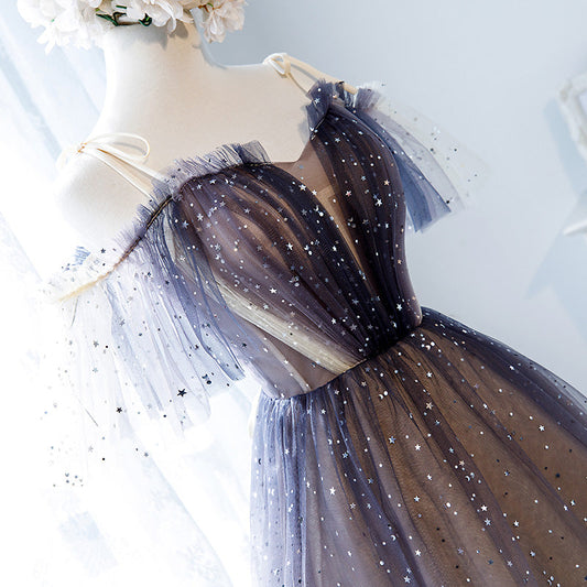 Cute tulle short prom dress, evening dress 7990