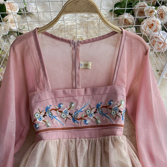 Vintage fairy Chiffon waist dress 3006