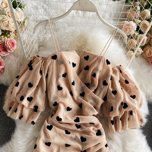 Vintage Hepburn wind snow spun fishtail buttock dress 2930