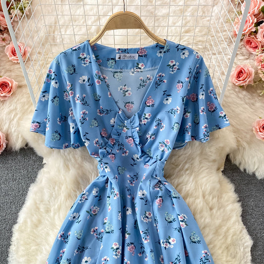 Retro waist, slim temperament, elegant long skirt 3073