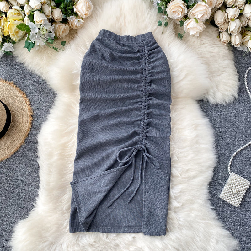 Simple drawstring skirt 3447
