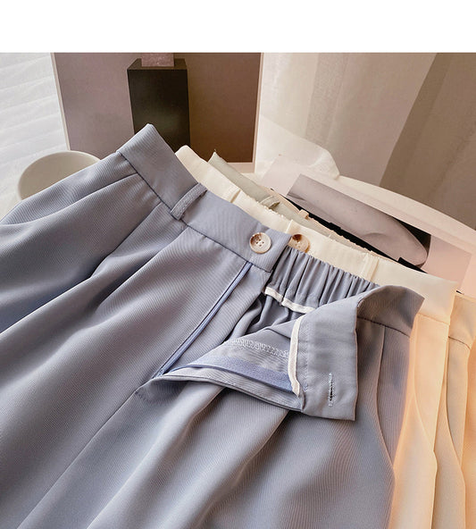 Solid color versatile high waist skirt 5825