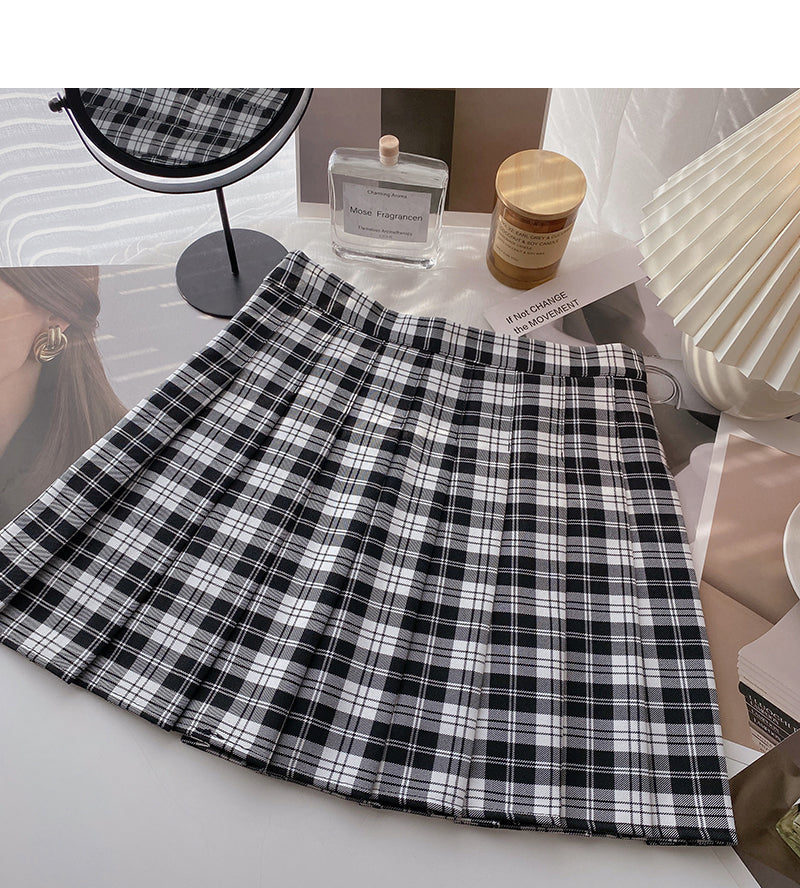 Age reducing retro versatile pleated skirt 5668