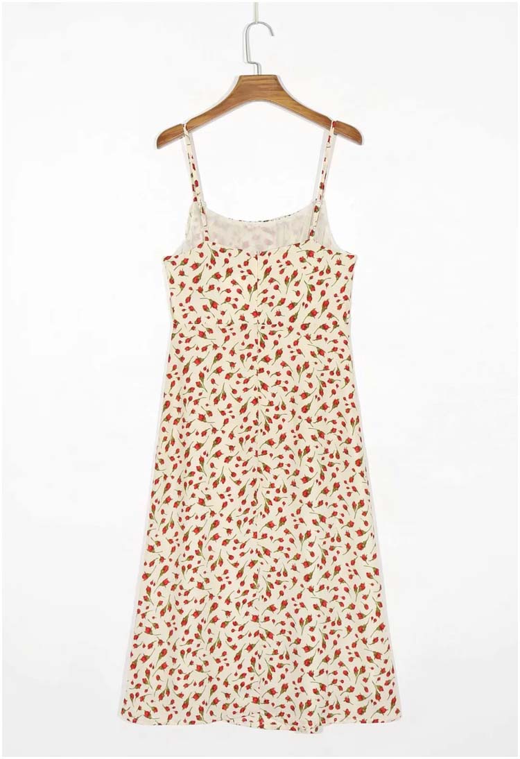 New slim fit, slim and versatile Vintage sling broken flowers 7133