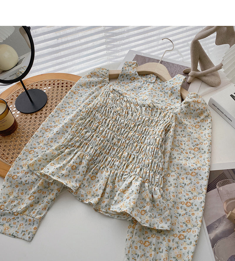 Korean retro hanging neck hollow off shoulder slim fitting top 6373