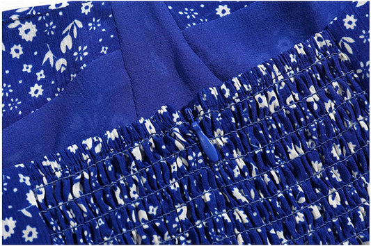 Waist drawstring skirt split sleeveless dress fashion 7102