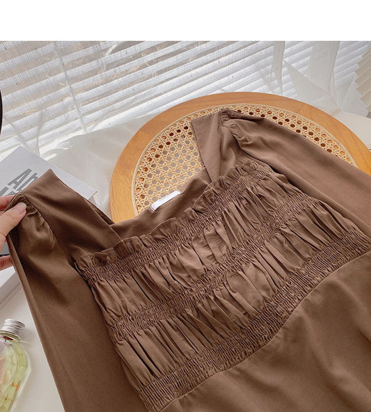 Korean design, slim temperament, long sleeve top, fashion 6299