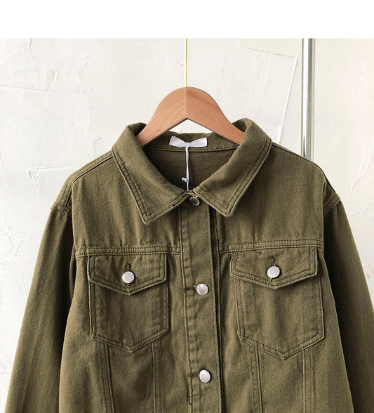 Hong Kong style, ancient and versatile student long sleeved short coat 6213