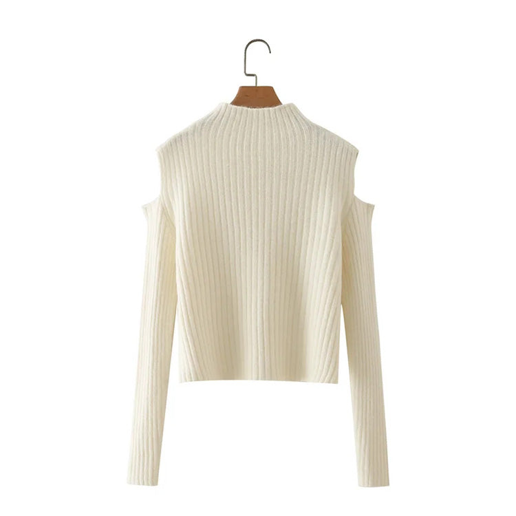 European and American style off shoulder sweater 7241