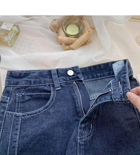Vintage Port style split high waist denim skirt 5819
