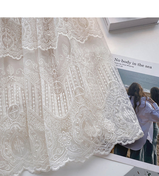 The new Korean version is gentle and thin A-line skirt 5811