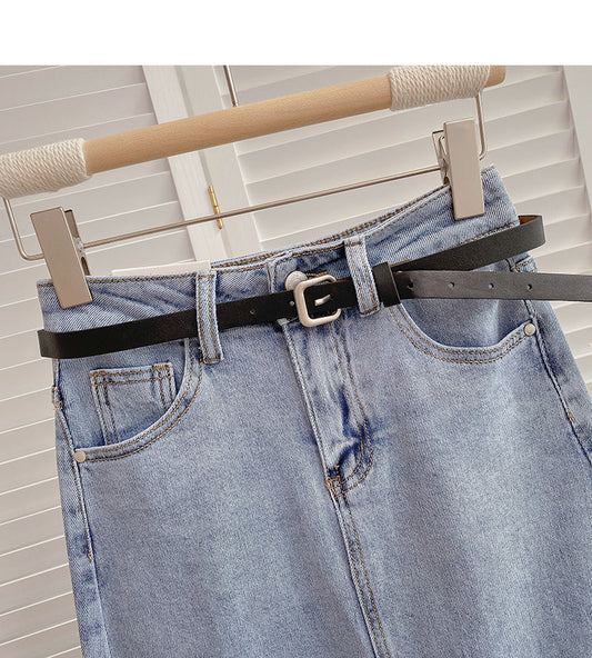 Versatile port style high waist split skirt 5820