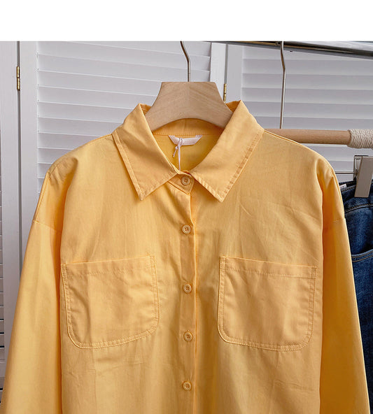 Solid shirt versatile casual design 6394