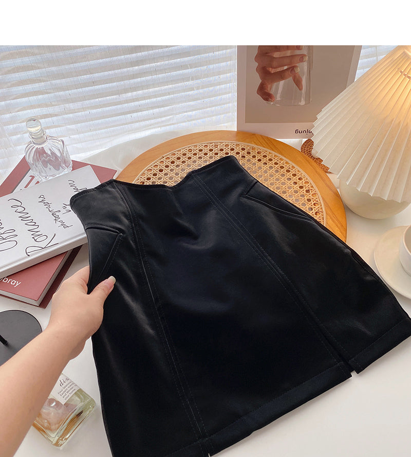 Pleated skirt, women's design, versatile knitted skirt 5271