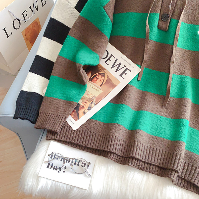 Striped Hoodie sweater sweater striped Hoodie sweater 5192