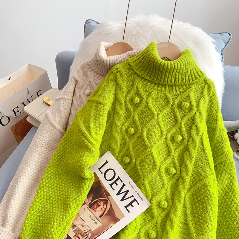 Twist turtleneck sweater sweater sweater top 5191