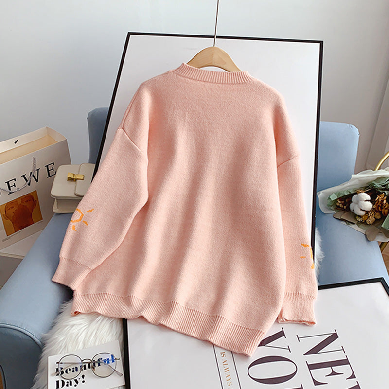 Sweater Pullover Sweater loose Korean sweater top 5001