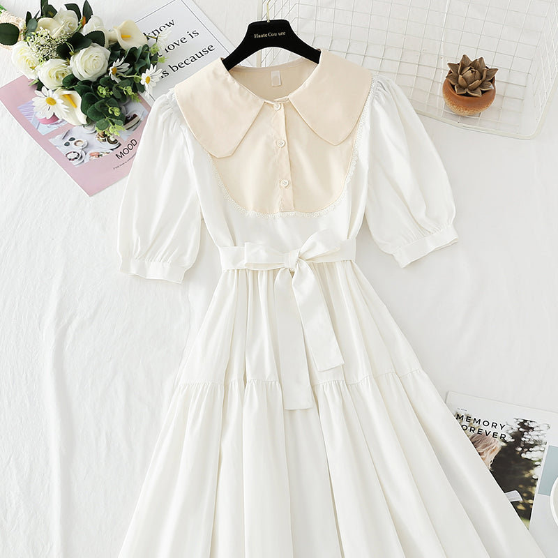 French retro design of the new tea break princess skirt 4848