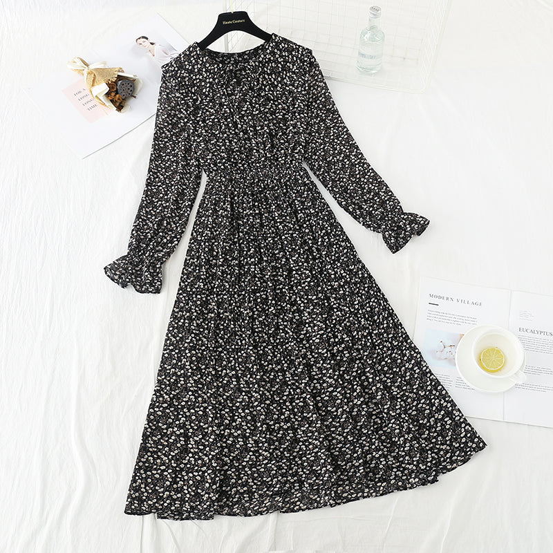 Salt and sweet lace, lapel, chiffon, broken dress, skirt. 4715