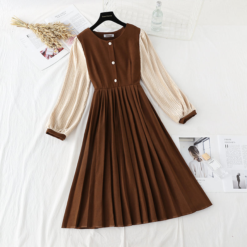 The new gentle Department wears a French retro pleated skirt 4779