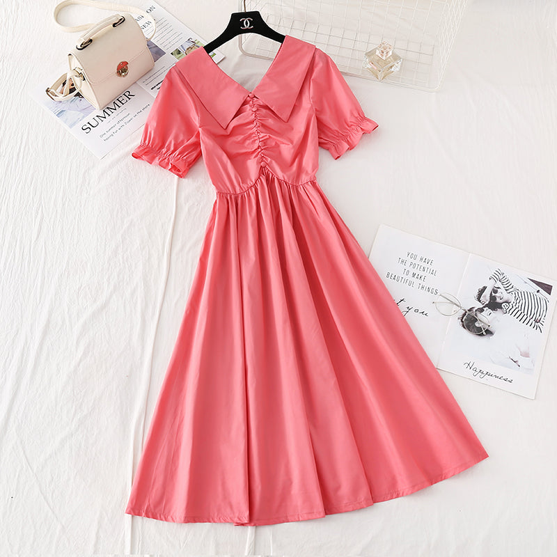 The new French long skirt fairy super fairy series is slim at the waist 4593
