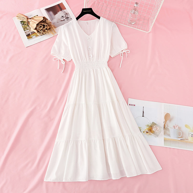 V-neck waist length skirt retro cool style 4176